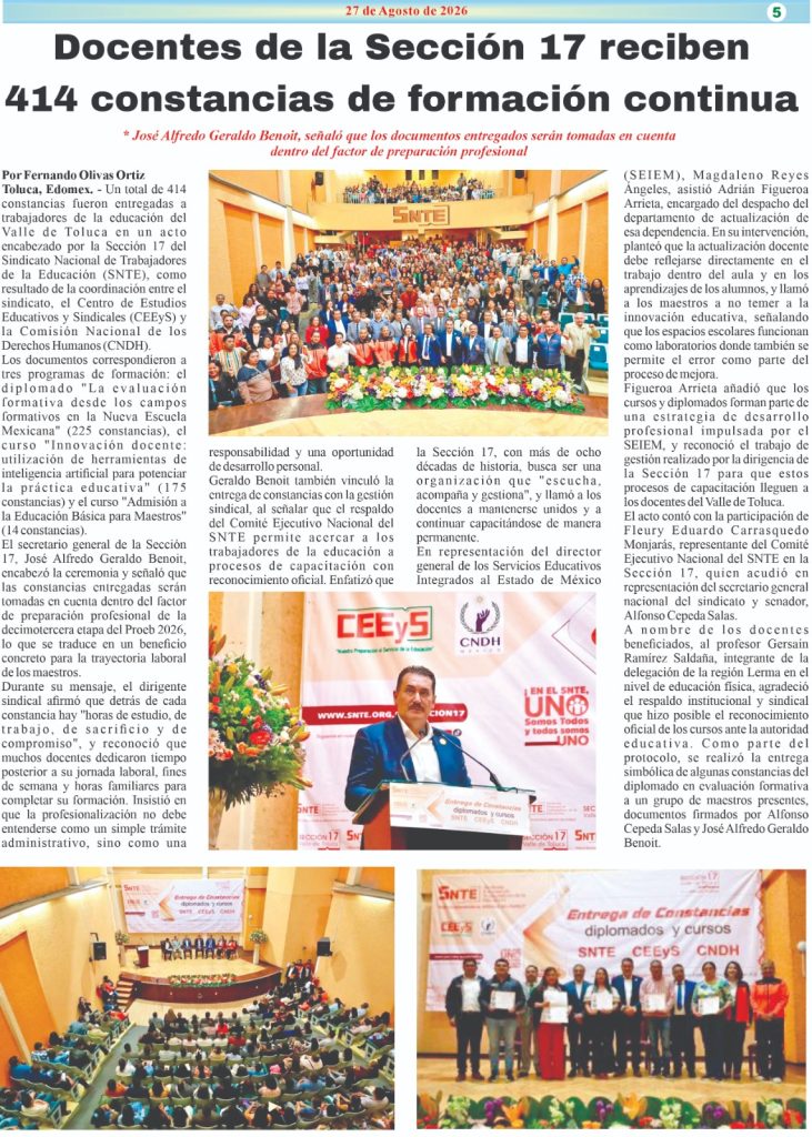 ¿Qué Pasó? Edición impresa. 27 de agosto 2026.