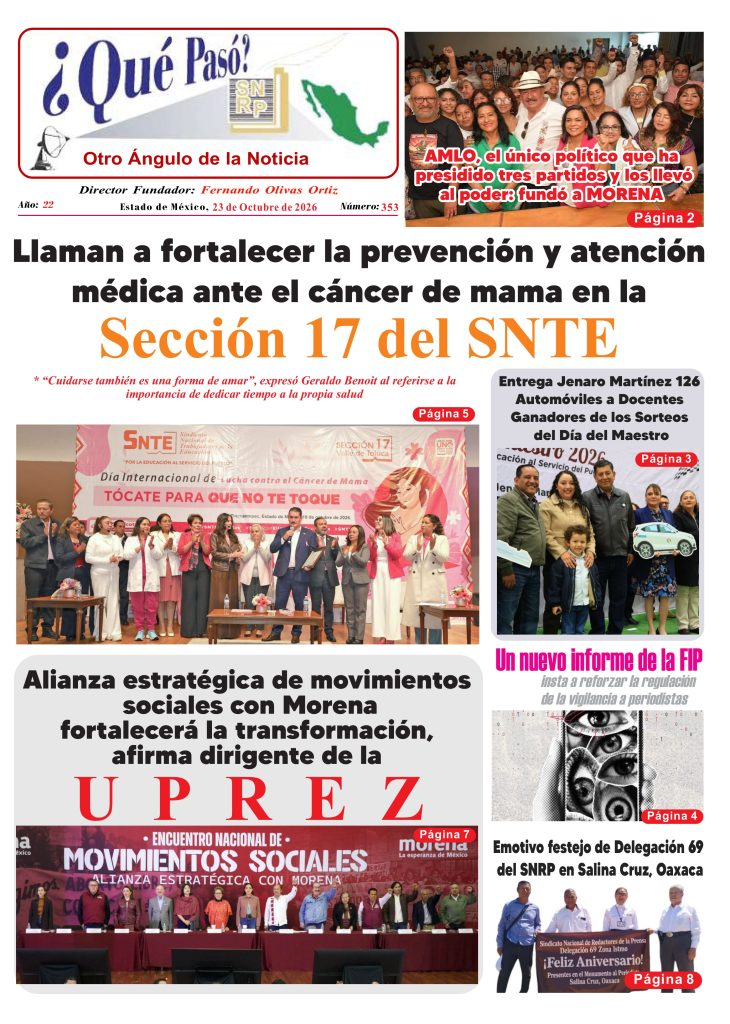 ¿Qué Pasó? Edición impresa. 23 de octubre 2026